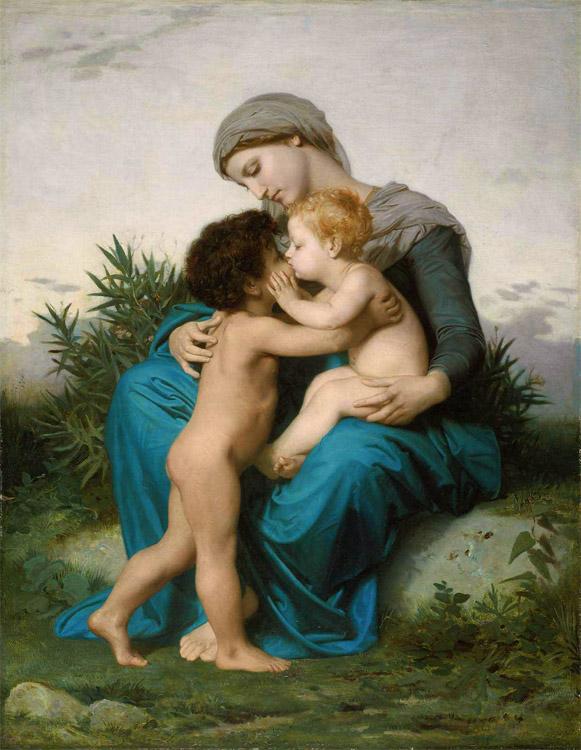 Adolphe William Bouguereau Fraternal Love (mk26) oil painting image